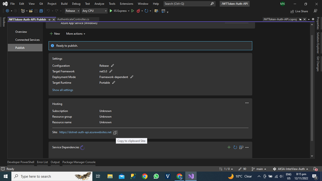 Application Deployment On Azure Cloud using Azure Web App Service